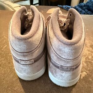 Velvet High-Top Sneakers